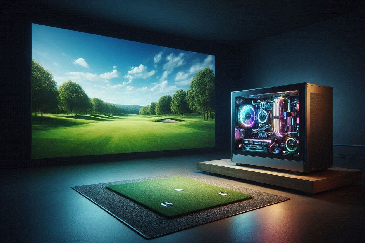 The best gaming PC for 4K golf simulation powering a luxury home simulator bay.