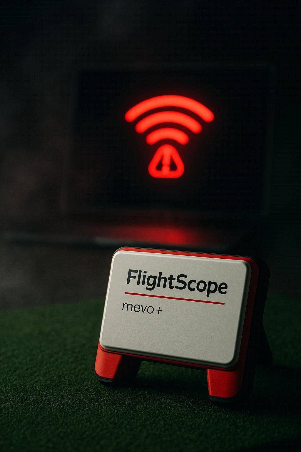 A Mevo+ constantly dropping connection near a golf simulator PC.