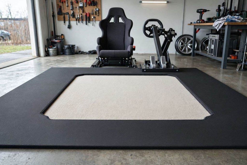 Creating a hybrid setup using the best budget golf simulator mats and premium inserts